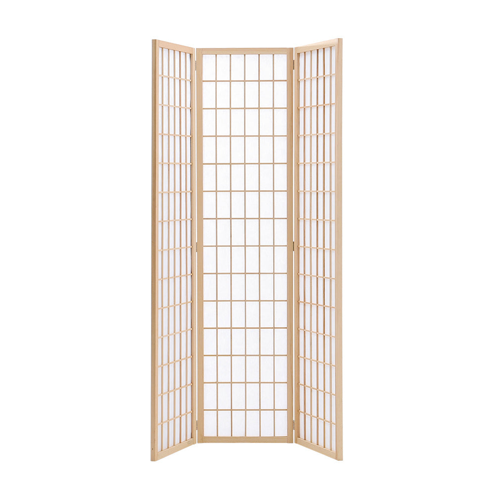 3 Panel Solid Wood Folding Room Divider Privacy Screen