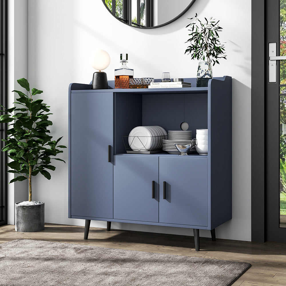 Contemporary Home Sideboard Cabinet with Storage, Grey