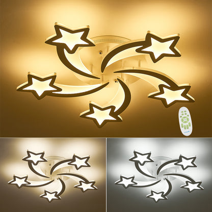 Modern Star LED Chandelier Ceiling Light  5 Head Dimmable