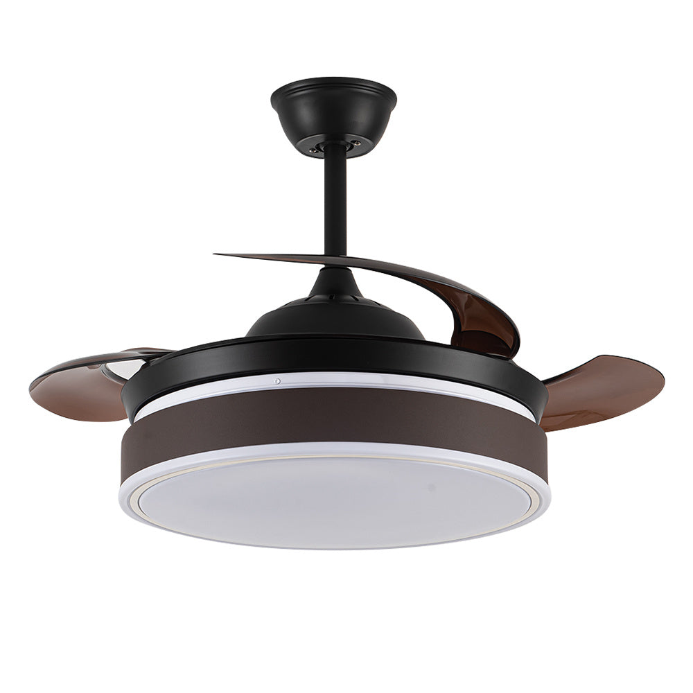 Modern Style Indoor Ceiling Fan with Light and Remote