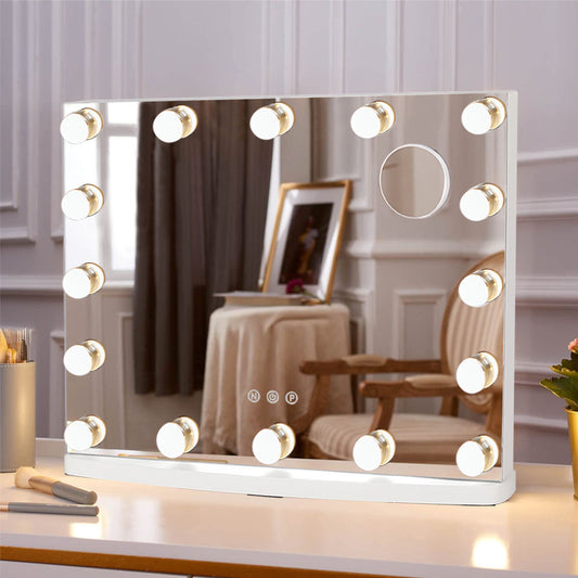 Rectangle Hollywood LED Lighted Cosmetic Mirror