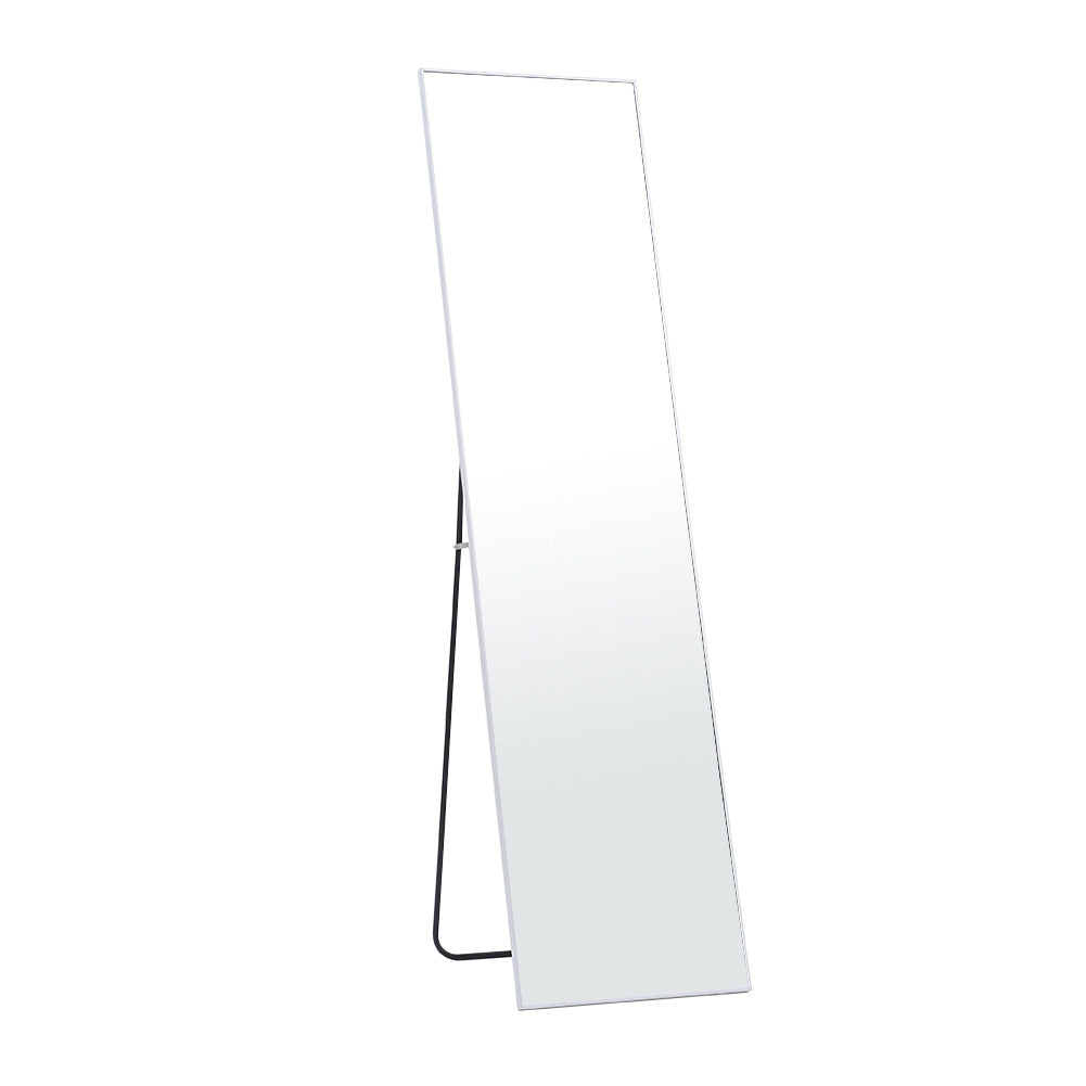 147cm H Silver Rectangular Full Length Mirror Freestanding Hanging