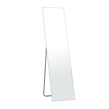 147cm H Silver Rectangular Full Length Mirror Freestanding Hanging