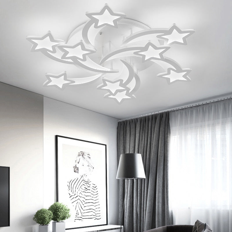 Modern Star LED Chandelier Ceiling Light  9 Head Cool White