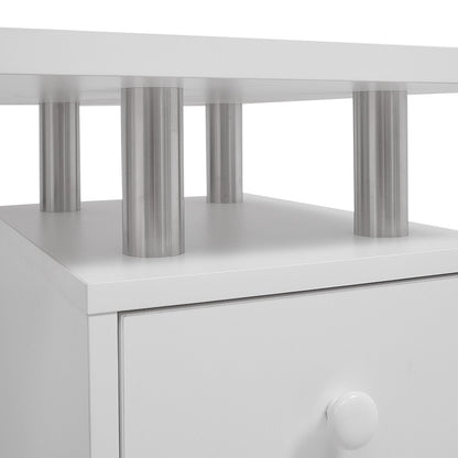 White 8Drawer Manicure Nail Table Salon Beauty Station