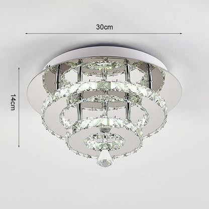 30W LED Ceiling Light Crystal Chandelier Pendant Lamp, Cool White