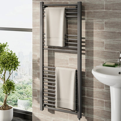 120x50cm Designer Flat Heated Electric Towel Warmer,Smoke Grey