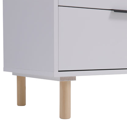 White Contemporary Wooden Living Room Storage Cabinet