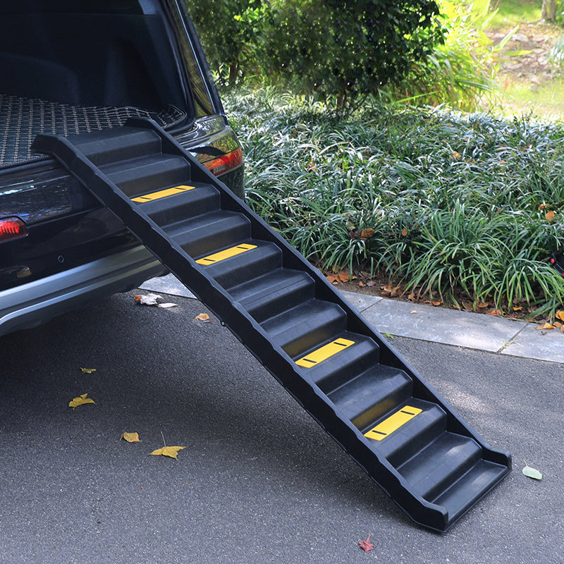 Black Folding Portable Dog Pet Stairs Ramp