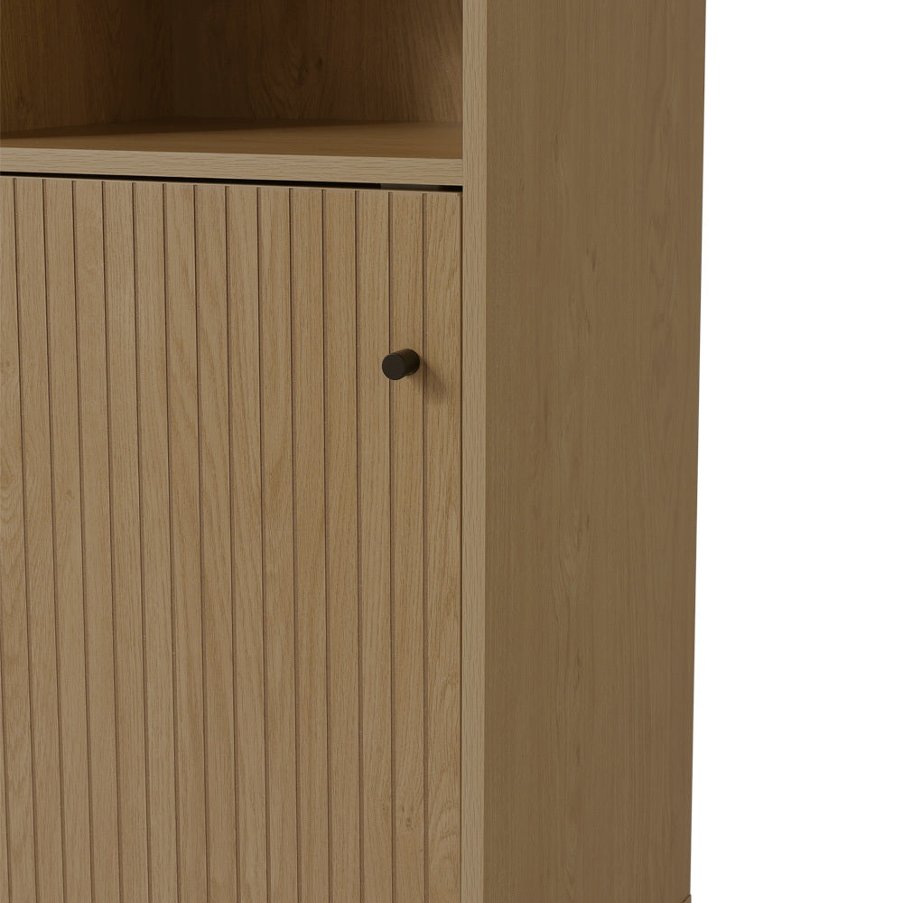 Freestanding Wooden Tall Cabinet with Bottom Shelf