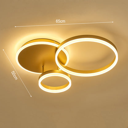 Modern Round LED Chandelier Ceiling Light  3 Circle Dimmable