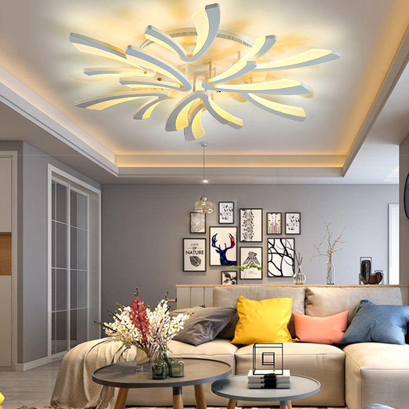 Modern V Shape LED Chandelier Ceiling Light  9 Head Dimmable