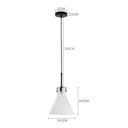 Modern Style Glass Single Light Pendant Light