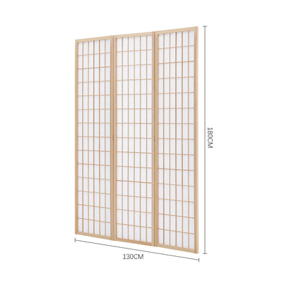 3 Panel Solid Wood Folding Room Divider Privacy Screen