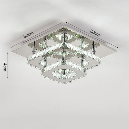 36W LED Ceiling Light Crystal Chandelier Pendant Lamp, Cool White