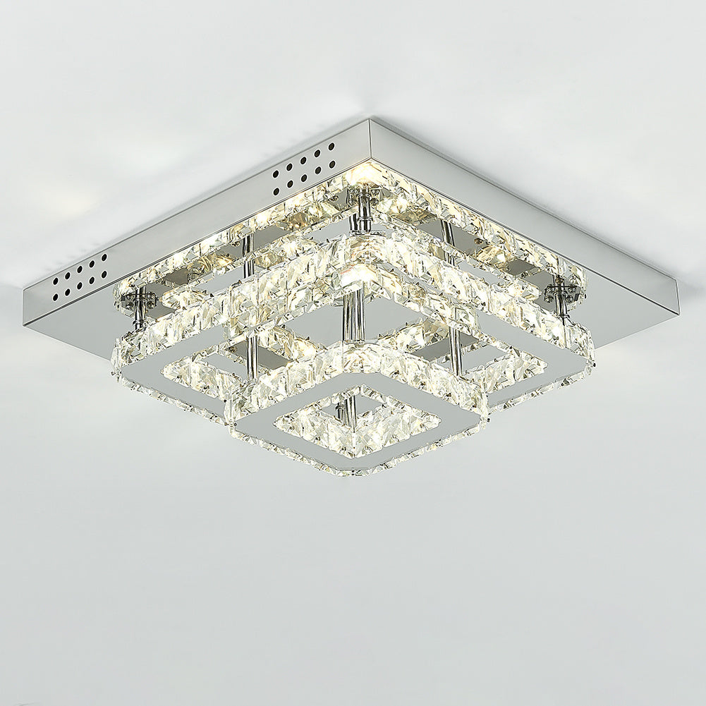 Modern LED Ceiling Light Crystal Chandelier Lamp 40CM Dimmable