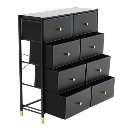 Black 8 Drawer Plastic Storage Cabinet