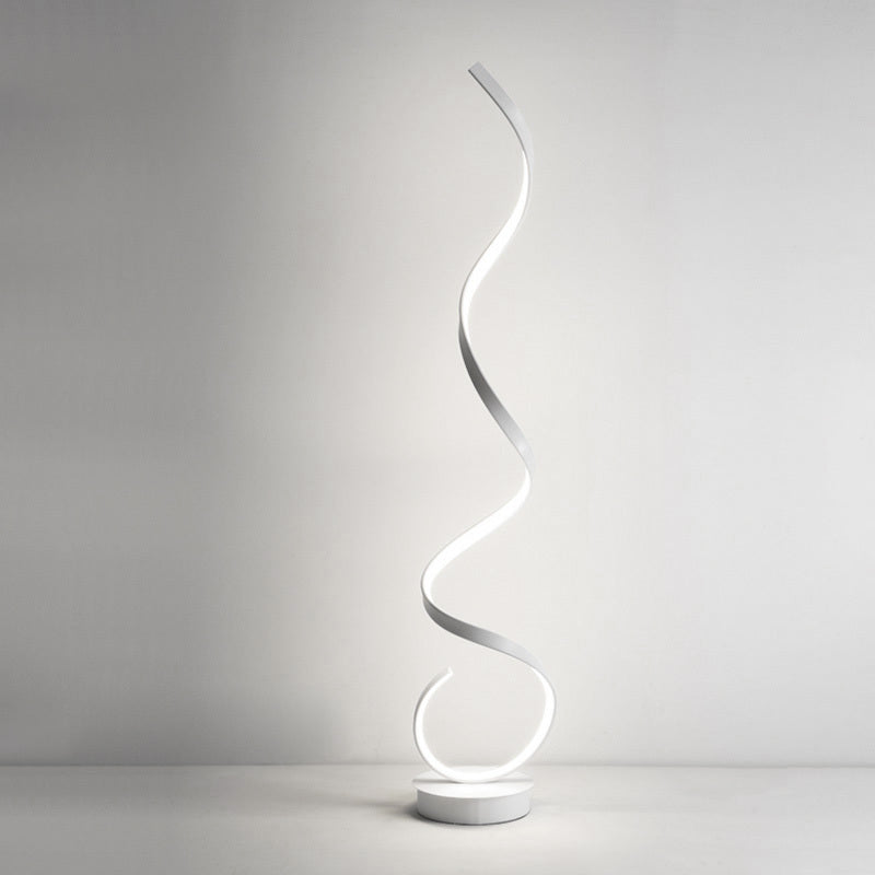 LED Living Room Spiral Floor Lamp White