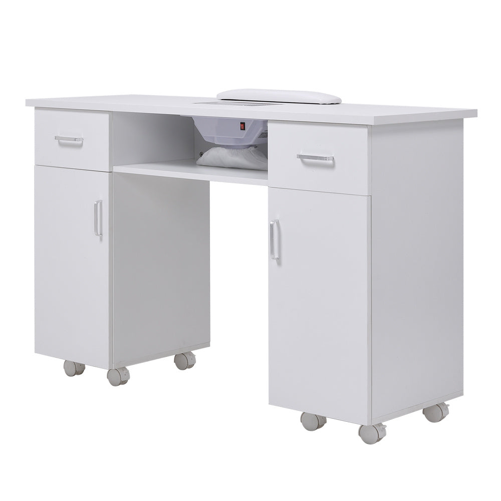 White Manicure Table with Electric Dust Extractor