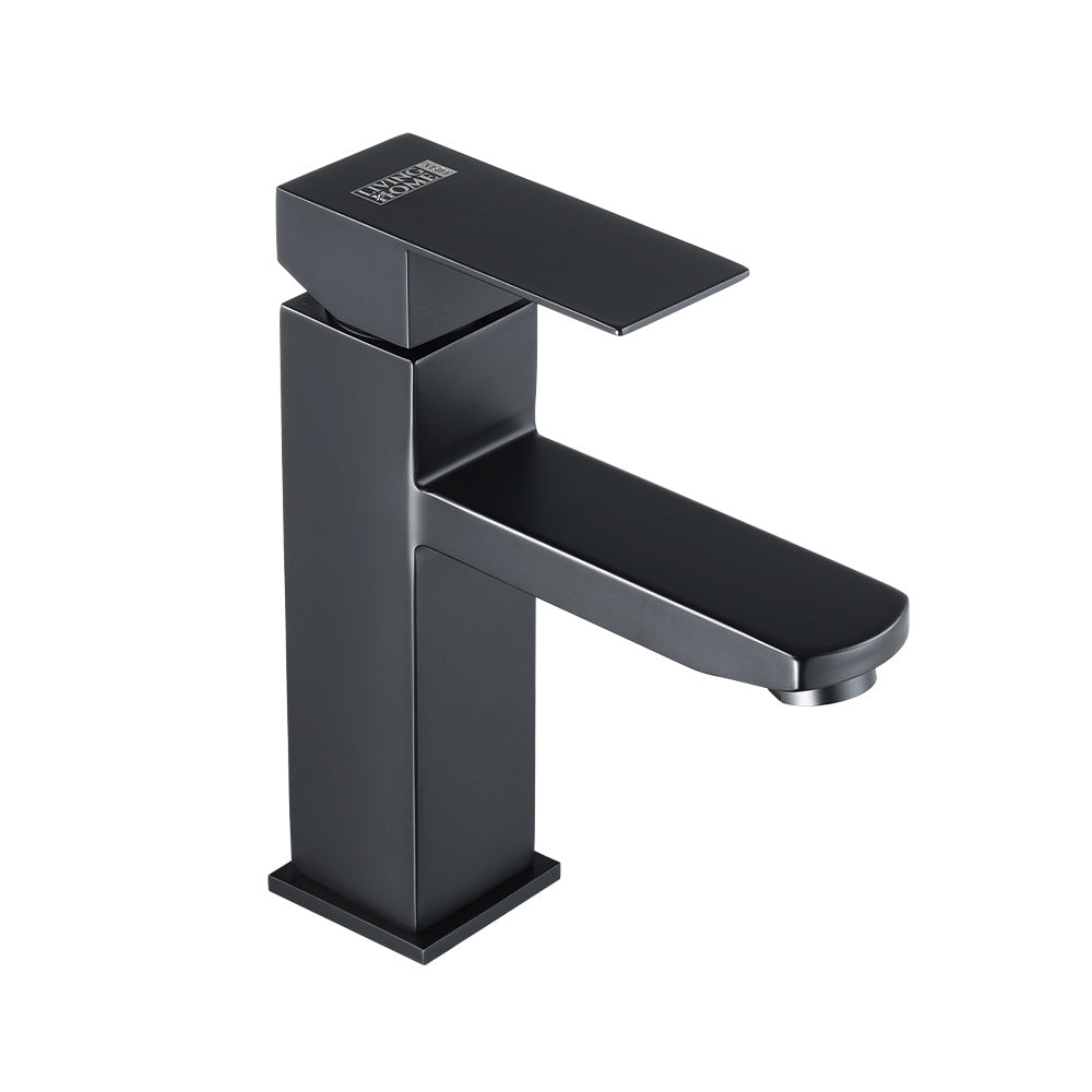 Matte Black Single Handle Stainless Steel Bathroom Tap