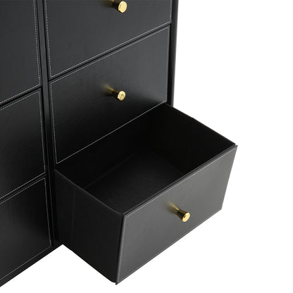 Black 8 Drawer Plastic Storage Cabinet