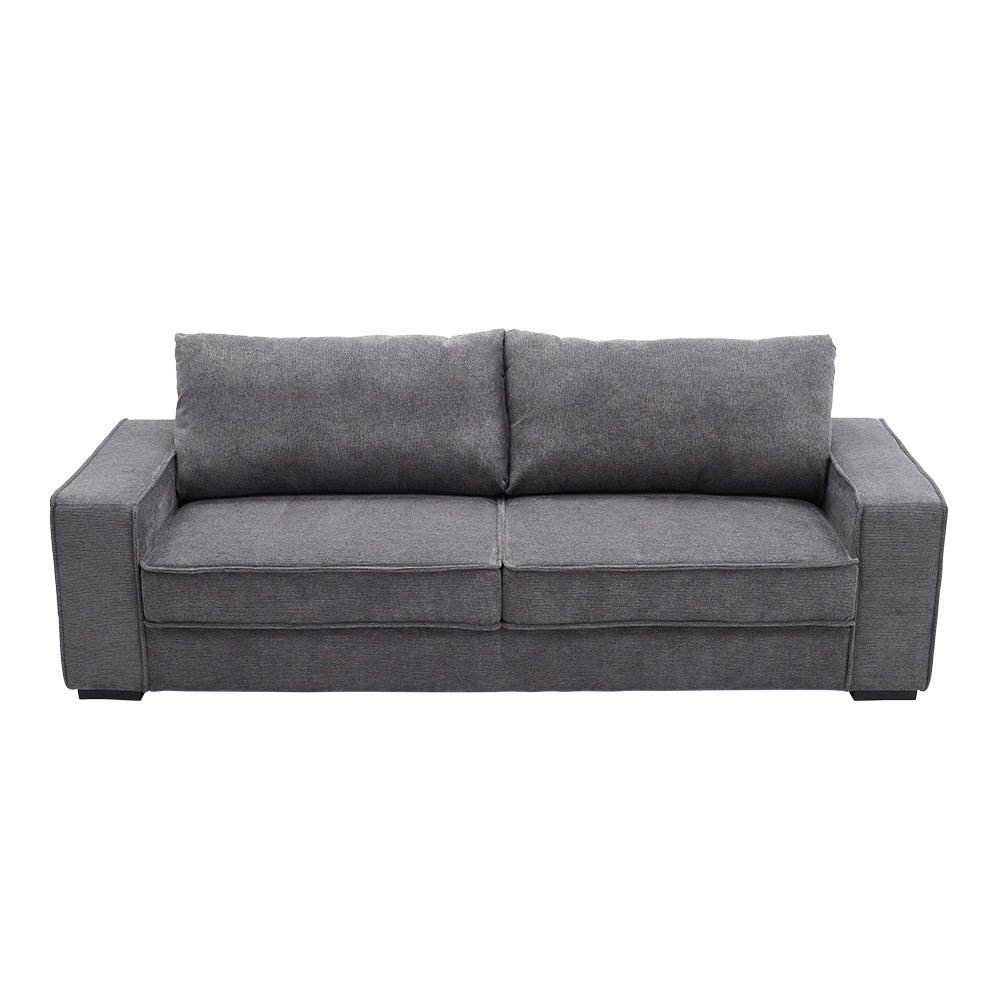 2.3m W Grey Modern Comfortable Living Room 3 Seater Sofa