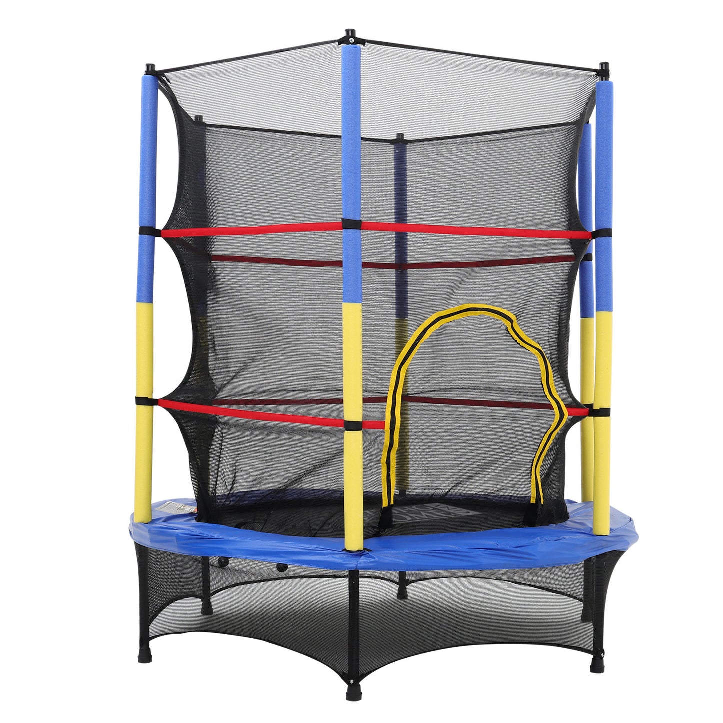 4.5FT Kids Mini Trampoline with Safety Enclosure