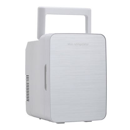 White 10L Mini Refrigerator for Home and Car Dual Use