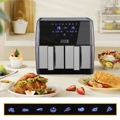 8L Touch Screen Dual Basket Air Fryer Healthy Cooking