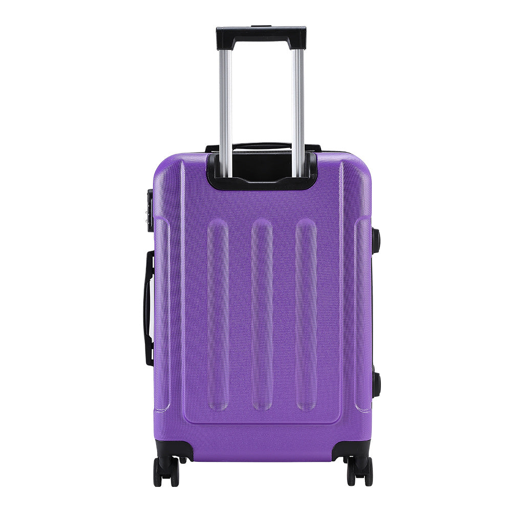 Purple 24 inch Hardside Travel Suitcase with Combination Lock