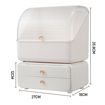 Separable Dustproof Desktop Makeup Cosmetic Organizer with Drawers