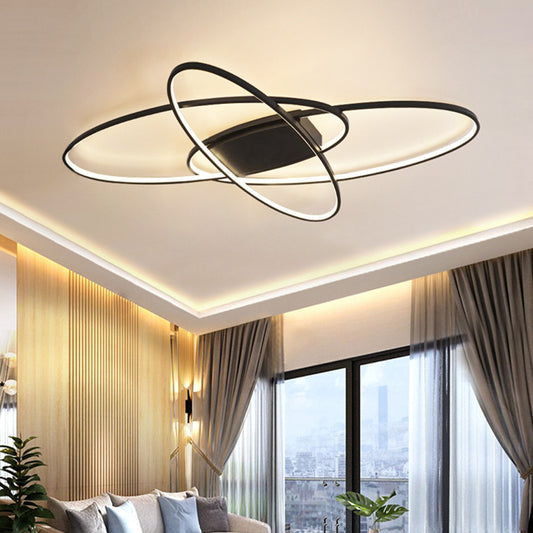 90CM Oval LED Chandelier Ceiling Light  Dimmable