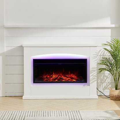 Electric Fireplace Insert Heater with LED Surround