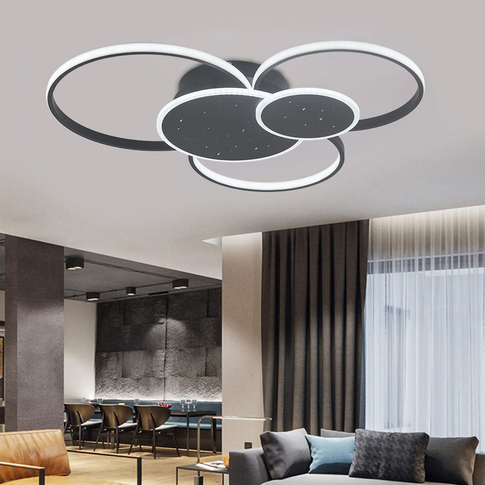 LED 5 Round Ceiling Light in White Light 74x61x10