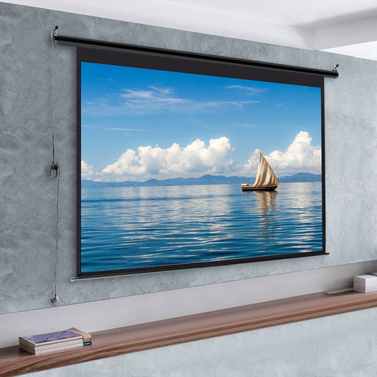 92 Inch HD Electric Pull Down Projector Screen