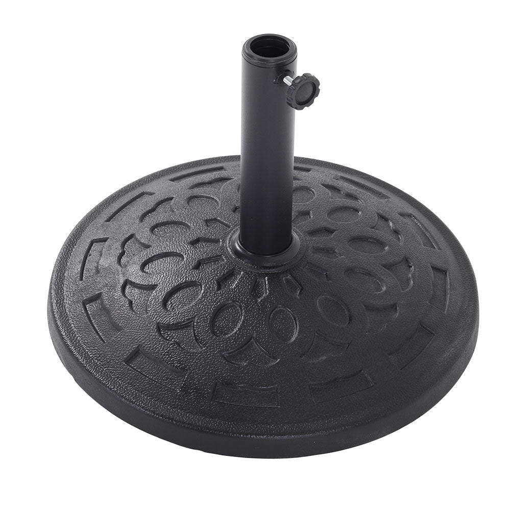 Black 14KG Resin Umbrella Base Heavy Duty Outdoor Parasol Stand