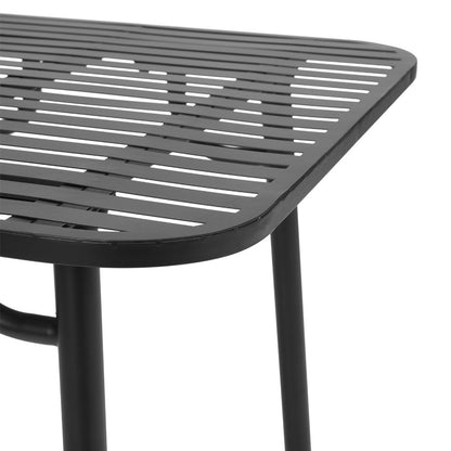 Black Square 80x80cm Outdoor Garden Metal Table