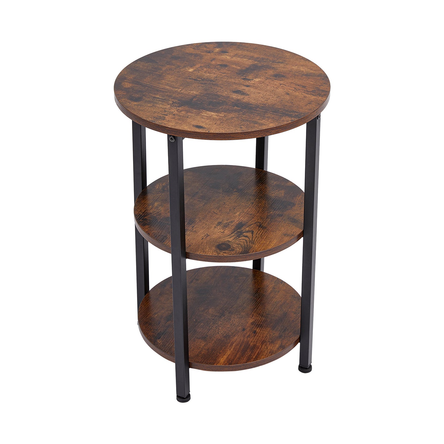 Brown 3 Tier Vintage Wooden Side Table