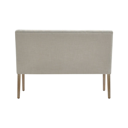 Beige Upholstered Tufted Sofa