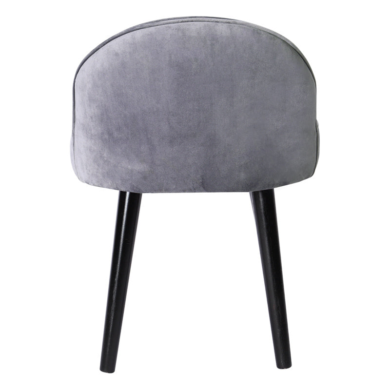 Velvet Dressing Table Stool, Light Grey