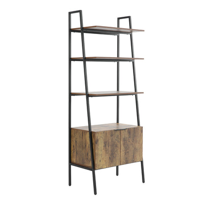 Brown Industrial Style Wooden Bookshelf