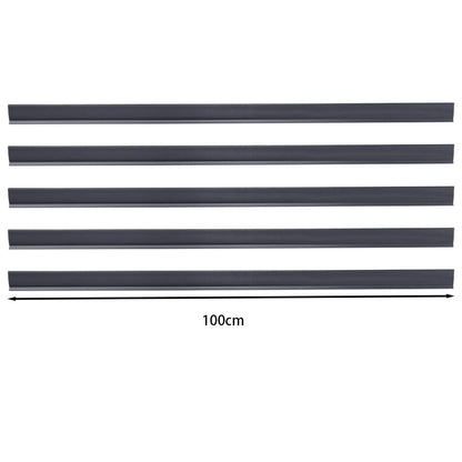 Set of 5 Garden Privacy 1M Profile Cover for Mat Screen Border Panel Fence Dark grey