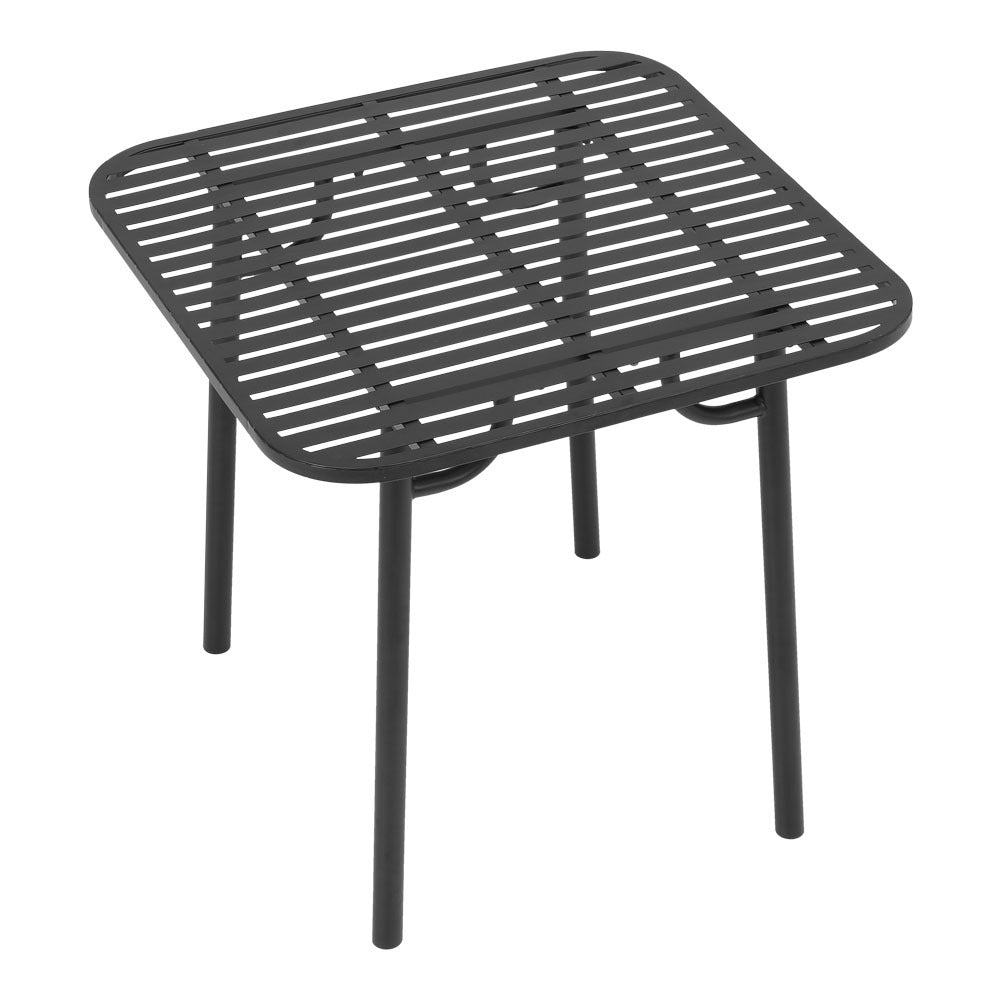 Black Square 80x80cm Outdoor Garden Metal Table