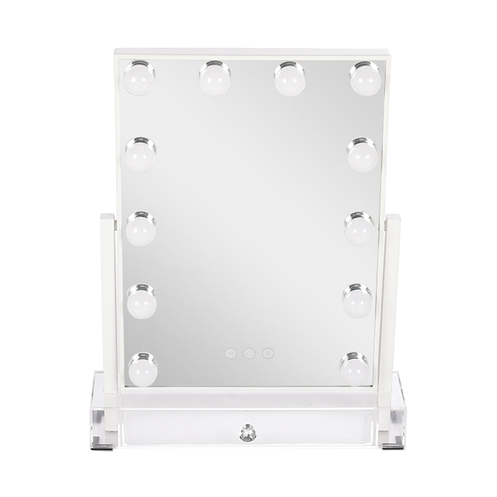 White Hollywood Vanity Makeup Mirror Dimmable with USB Port