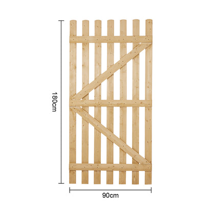 180cm Garden Wood Fence Gate with Latch