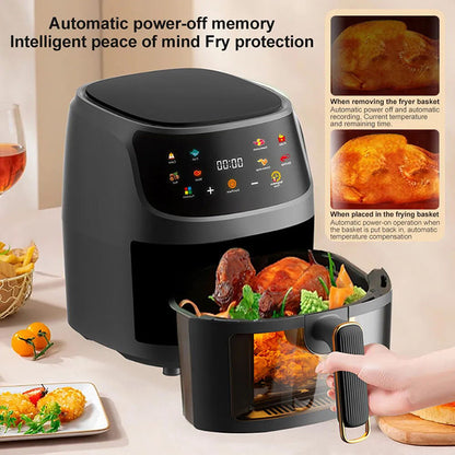 Digital 5L Air Fryer with Visible Window