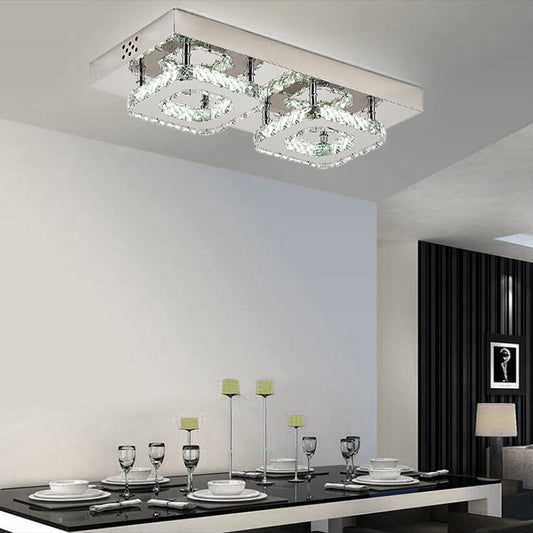 24W LED Ceiling Light Crystal Chandelier Pendant Lamp