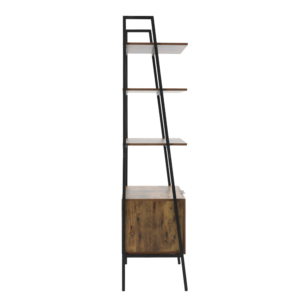 Brown Industrial Style Wooden Bookshelf