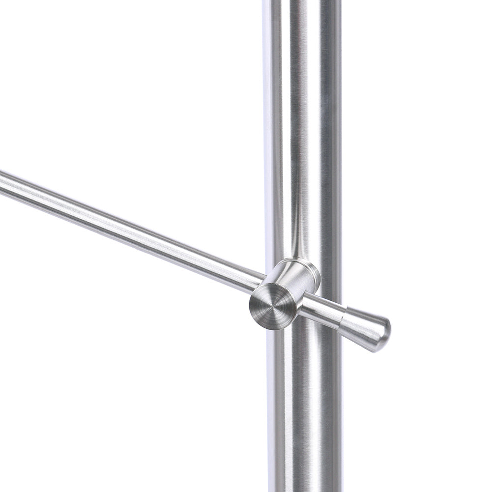 100CM Handrail Stainless Steel Balustrade with 3 Crossbars Stair Rails