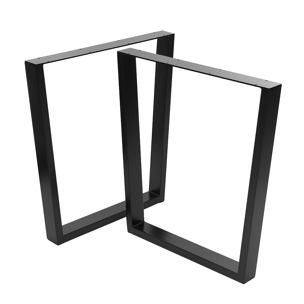 Set of 2 Metal Table Bench Legs Frames Trapezium Steel Base Stands 56x71CM